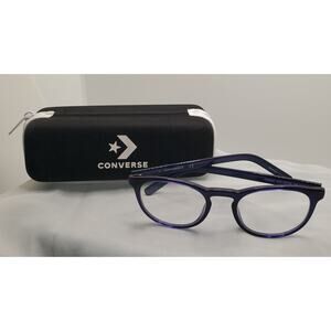 Converse Eyeglass Frames & Case Blue 48-19-140 Full Rim